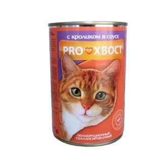 Корм для кошек консервированный ProХвост кролик 415 гр